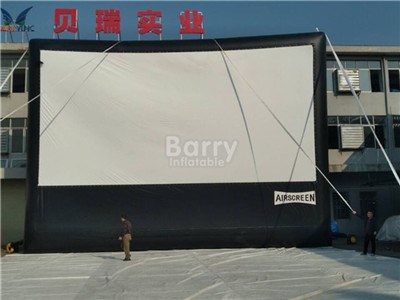 High quality commercial use black projector inflatable movie screen BY-AD-040